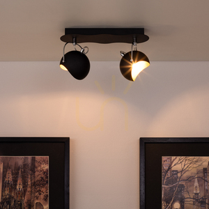 Lampa de tavan Kana, 2xG9, Max. 28 W, metal negru/auriu, 30 cm small 3