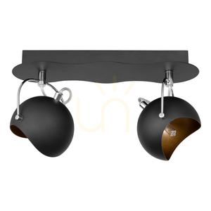 Lampa de tavan Kana, 2xG9, Max. 28 W, metal negru/auriu, 30 cm small 0