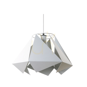 Lampă suspendată Kite 1xE27 Max. Cablu din metal alb/PVC alb, 60 W, Ø 38 cm small 1