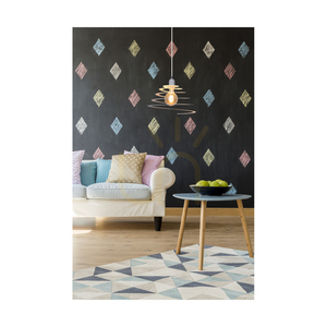 Lampa suspendată Komet, 1xE27, Max. 60 W, metal cromat/cablu din PVC alb/abat-jour din metal alb, Ø 34,5 cm small 3