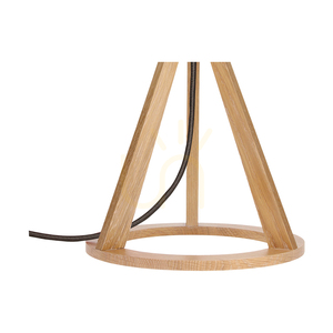 Lampa de masă Konan 1xE27 Max. 25 W, stejar uleiat / cablu împletit antracit / abajur crem, Ø 30 cm small 1