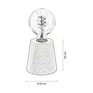 Lampa de masă Konus, 1xE27, Max. 25 W, fag natural/negru, cablu din PVC, Ø 11 cm small 2