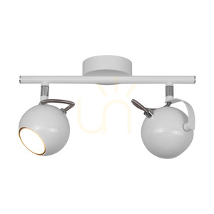 Lampa de tavan Lea, 2xGU10, Max. 50 W, metal alb/cromat, 30,5 cm small 1