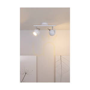 Lampa de tavan Lea, 2xGU10, Max. 50 W, metal alb/cromat, 30,5 cm small 3