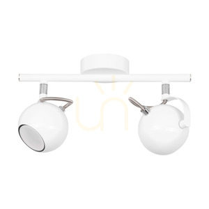 Lampa de tavan Lea, 2xGU10, Max. 50 W, metal alb/cromat, 30,5 cm small 0
