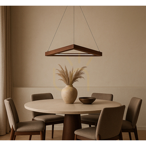 Lampa suspendată Legno 3xLED 3000K 18W, din lemn de fag și nuc / cablu din PVC transparent, 53,5 cm small 2