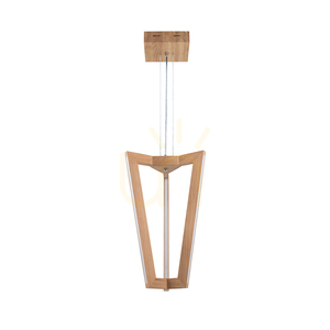 Lampa suspendată Leif, 6 LED-uri, 3000K, 43W, stejar uleiat / cablu din PVC transparent, 53 cm small 0
