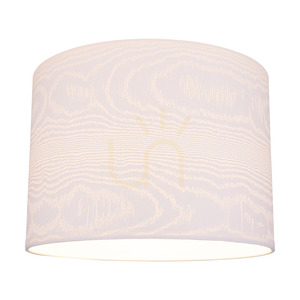 Lampa de masă Leila, 1xE27, Max. 40 W, metal cromat / cablu din PVC transparent / abajur din hârtie și PVC cu model imitație de lemn, Ø 50 cm small 3