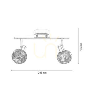 Lampa de tavan Lena, 2xG9, Max. 28 W, metal cromat/transparent, 29,5 cm small 4