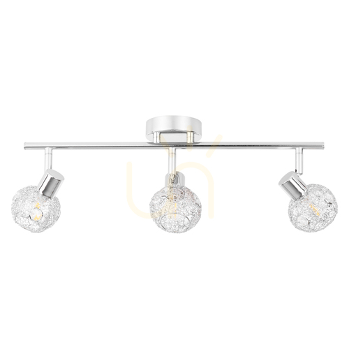Verifica Lampa de tavan Lena, 3xG9, Max. 28 W, metal cromat/transparent, 47,5 cm