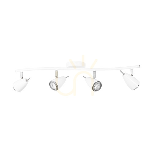 Verifica Lampa de tavan Linda, 4xGU10, Max. 50 W, metal alb/cromat, 67,5 cm