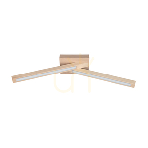 Lampa de tavan Linus Crossed, 2 LED-uri, 3000 K, 9 W, mesteacăn, 57 cm small 0