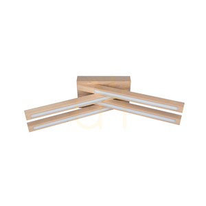 Lampa de tavan Linus Crossed, 4 LED-uri, 3000 K, 18 W, mesteacăn, 53 cm small 0