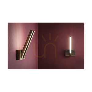 Aplică de perete Linus „Out”, 1 LED, 3000 K, 3,75 W, lemn de fag și nuc, 16 cm small 1