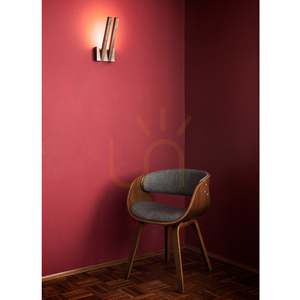 Aplică de perete Linus „In”, 2 LED-uri, 3000 K, 6 W, lemn de fag și nuc, 16 cm small 1