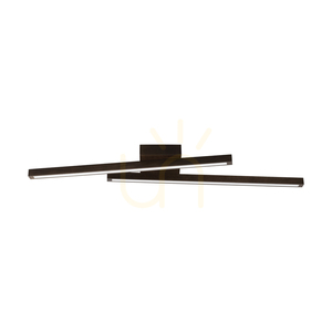 Lampa de tavan Linus Sidelong, 2 LED-uri, 3000 K, 18 W, lemn de fag și nuc, 87,5 cm small 1
