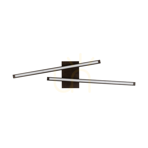 Verifica Lampa de tavan Linus Sidelong, 2 LED-uri, 3000 K, 18 W, lemn de fag și nuc, 87,5 cm