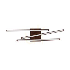 Lampa de tavan Linus Sidelong, 3 LED-uri, 3000K, 27W, lemn de fag și nuc, 84,5 cm small 0