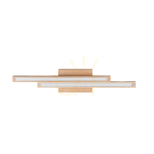 Lampa de tavan Linus Straight, 2 LED-uri, 3000K, 12W, mesteacăn, 54,5 cm small 0