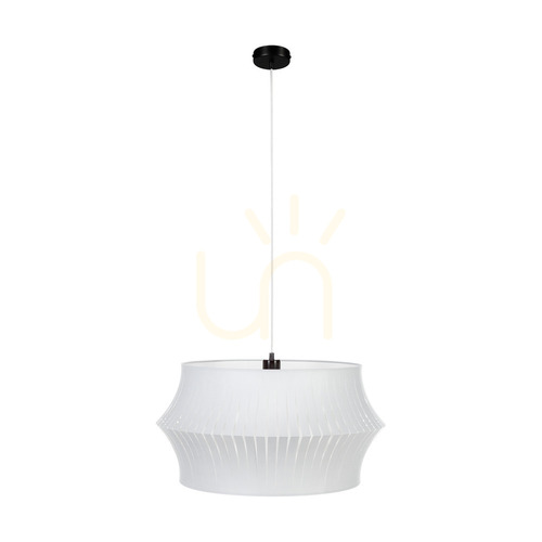 Verifica Lampa suspendată Lotus, 1xE27, Max. 60 W, metal negru/cablu din PVC transparent/abat-jour gri, Ø 57 cm