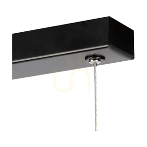 Lampă suspendată Lucas 1xLED 3000K 25,5 W — pin vopsit în gri/metal negru/cablu din PVC transparent, cu variator tactil, 90 cm small 2