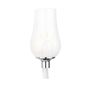 Aplică de perete Lutecja 1xE14 Max. 40 W, metal cromat transparent / abajur din sticlă albă, 18 cm small 1