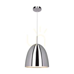 Lampa suspendată Mads, 1xE27, Max. 60 W, metal cromat/cablu din PVC transparent, Ø 30 cm small 1