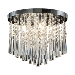 Lampa de tavan Luxoria, include 4 prize G9, maxim. 3 W, metal cromat/cristale transparente, Ø 35 cm small 1