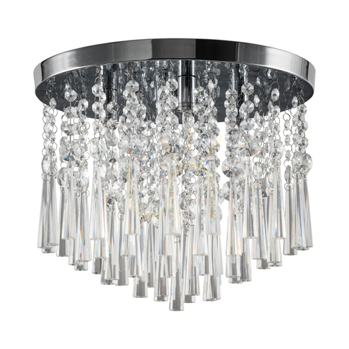 Verifica Lampa de tavan Luxoria, include 4 prize G9, maxim. 3 W, metal cromat/cristale transparente, Ø 35 cm