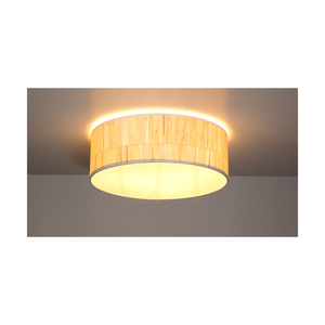 Lampa de tavan Malo, 3xE27, Max. 25 W, abajur din metal alb/tapet multicolor, Ø 38 cm small 2