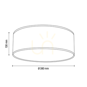 Lampa de tavan Malo, 3xE27, Max. 25 W, abajur din metal alb/tapet multicolor, Ø 38 cm small 3