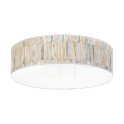 Verifica Lampa de tavan Malo, 4xE27, Max. 25 W, abajur din metal alb/cu model multicolor, Ø 48 cm