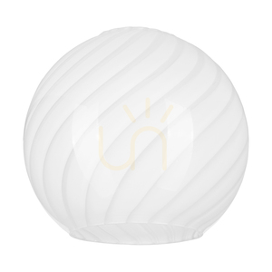 Aplică de perete Marbella 1xE14 Max. 40 W, patină metalică/alb, abajur din sticlă de 22 cm small 1