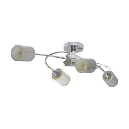Verifica Lampa de tavan Marbella, 4xE14, Max. 9 W, metal cromat/argintiu, abajur de 79 cm
