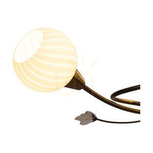 Lampa de tavan Marbella, 4xE14, Max. 40 W, patină metalică/abat-jour din sticlă albă, 79 cm small 4