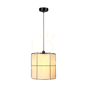 Lampa suspendată Marinero, 1xE27, Max. LED de 15 W, metal negru/cablu împletit negru/abat-jour din metal negru cu in alb, Ø 40 cm small 1