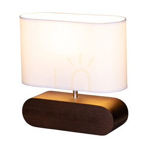 Lampa de masă Marinna, 1xE27, Max. 25 W, lemn de fag și nuc / cablu din PVC transparent / abajur alb, 30 cm small 1