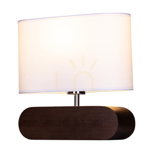 Lampa de masă Marinna, 1xE27, Max. 25 W, lemn de fag și nuc / cablu din PVC transparent / abajur alb, 30 cm small 3