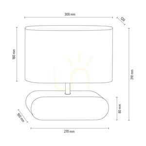 Lampa de masă Marinna, 1xE27, Max. 25 W, lemn de fag și nuc / cablu din PVC transparent / abajur alb, 30 cm small 5