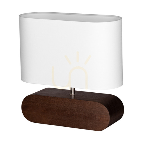 Verifica Lampa de masă Marinna, 1xE27, Max. 25 W, lemn de fag și nuc / cablu din PVC transparent / abajur alb, 30 cm