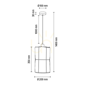 Lampa suspendată Marinero, 1xE27, Max. LED de 15 W, metal negru/cablu împletit negru/abat-jour din metal negru cu in bej, Ø 20 cm small 5