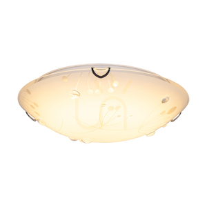 Lampă de tavan Maryland, include 1 bec LED de 2700K și 13W, corp metalic cromat/abajur din sticlă albă, Ø30 cm small 1