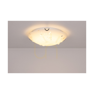 Lampă de tavan Maryland, include 1 bec LED de 2700K și 13W, corp metalic cromat/abajur din sticlă albă, Ø30 cm small 4