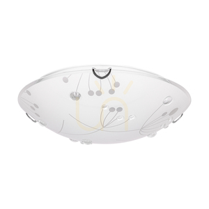 Lampă de tavan Maryland, include 1 bec LED de 2700K și 13W, corp metalic cromat/abajur din sticlă albă, Ø30 cm small 0