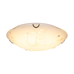 Lampa de tavan Maryland, 1 LED, 2700 K, 18 W, metal cromat/abat-jour din sticlă albă, Ø 40 cm small 1