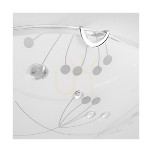 Lampa de tavan Maryland, 1 LED, 2700 K, 18 W, metal cromat/abat-jour din sticlă albă, Ø 40 cm small 2