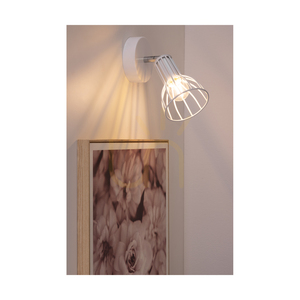 Aplică de perete Megan 1xE14 Max. 40 W, metal alb, 18 cm small 3