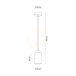 Lampa suspendată Meno, 1xE27, Max. 60 W, metal negru/cablu din PVC transparent/abat-jour din sticlă multicoloră, Ø 10 cm small 3