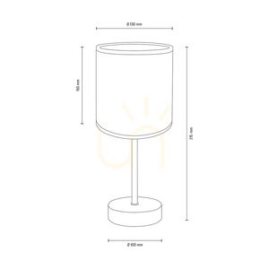 Lampa de masă Mila, 1xE27, Max. 25 W, beton gri/metal negru/cablu din PVC negru/abat-jour negru Ø 13 cm small 3