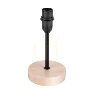 Lampa de masă Mila din lemn, 1xE14, Max. 25 W, mesteacăn/metal negru/cablu din PVC negru/abat-jour argintiu, Ø 14 cm small 1